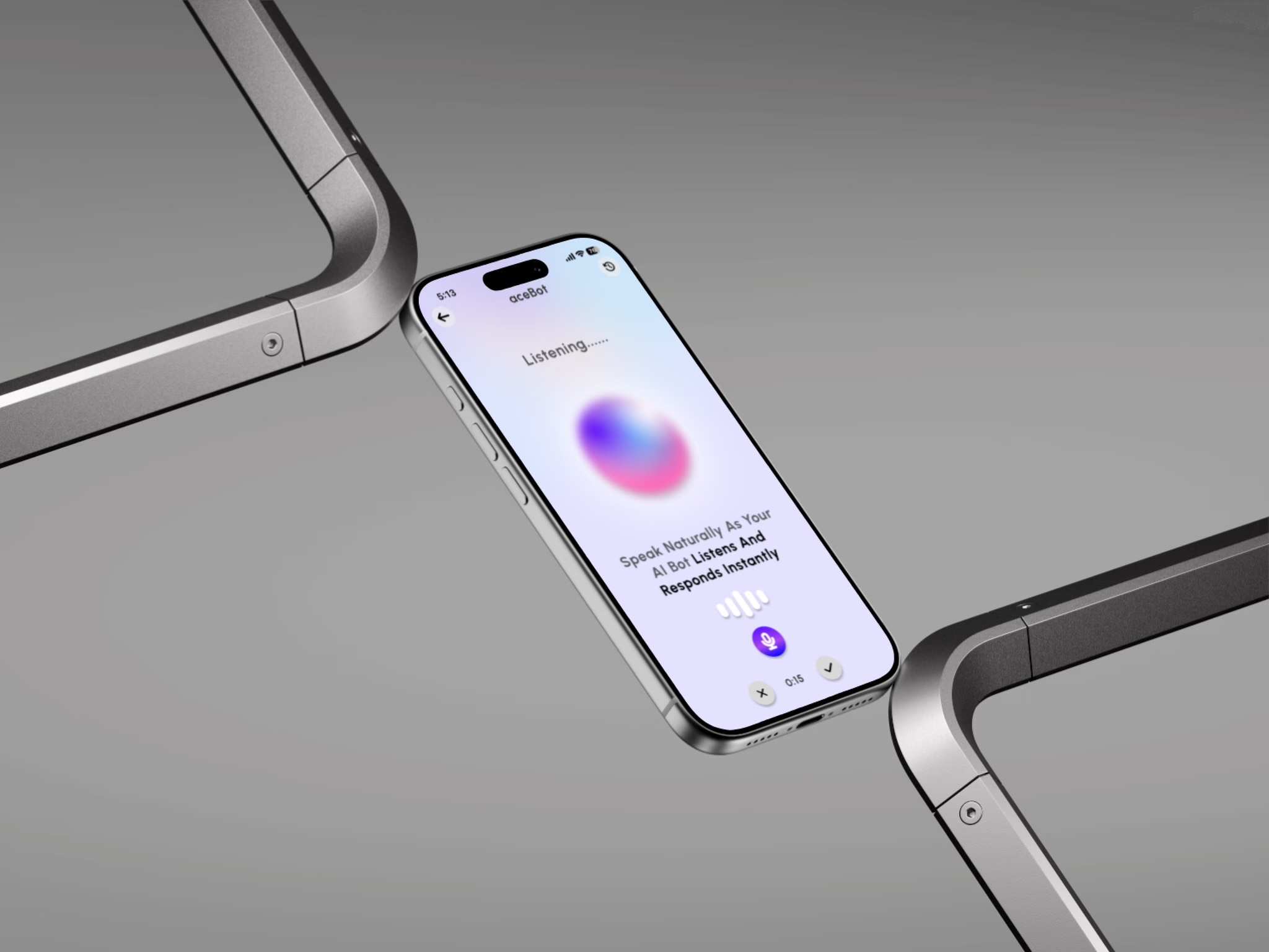 aceBot voice assistant listening to a student