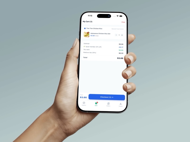 SurplusGo cart with platform fee